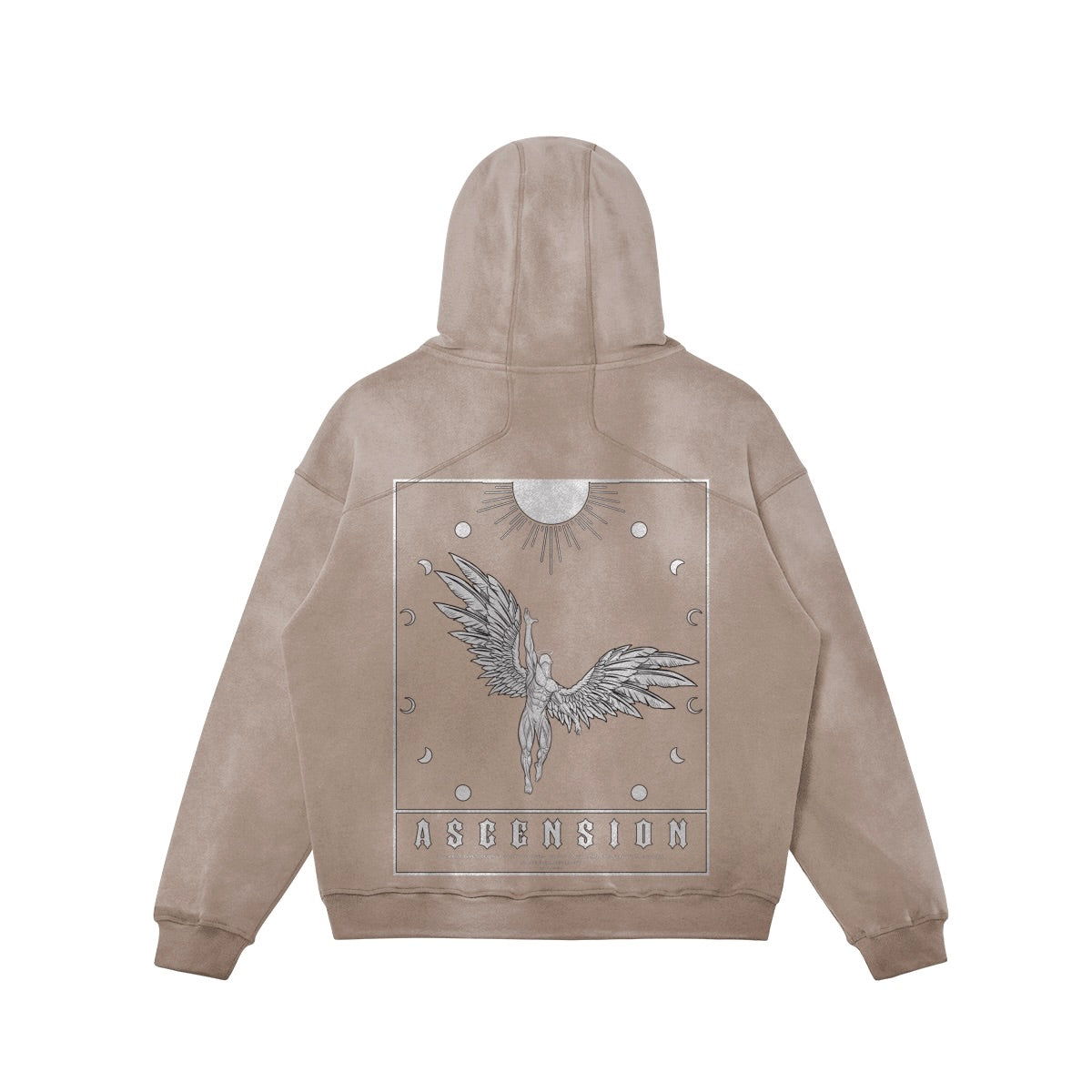 ASCENSION "PREMIUM" SUN FADED HOODIE ( OVERSIZED )