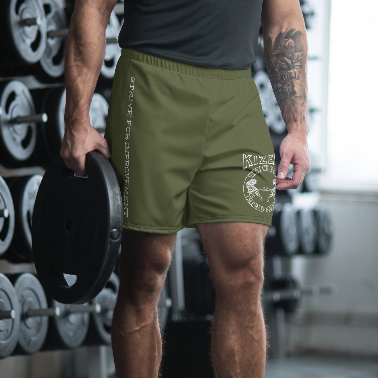 Twin Tiger Athletic Shorts ( Military Green )