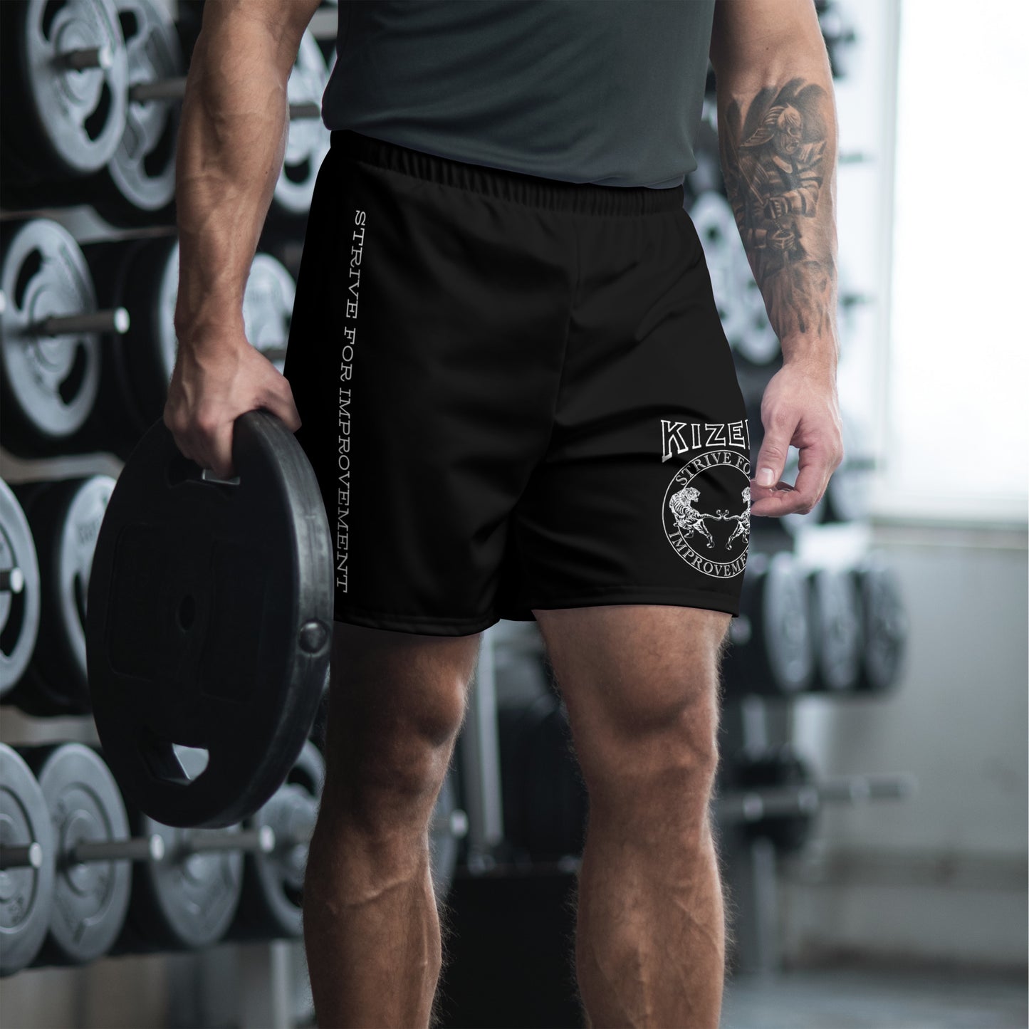 Twin Tiger Gym Shorts ( Black )