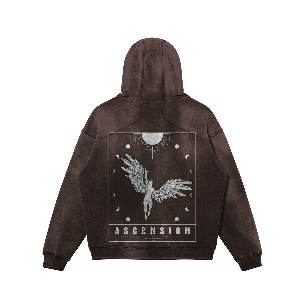 ASCENSION "PREMIUM" SUN FADED HOODIE ( OVERSIZED )