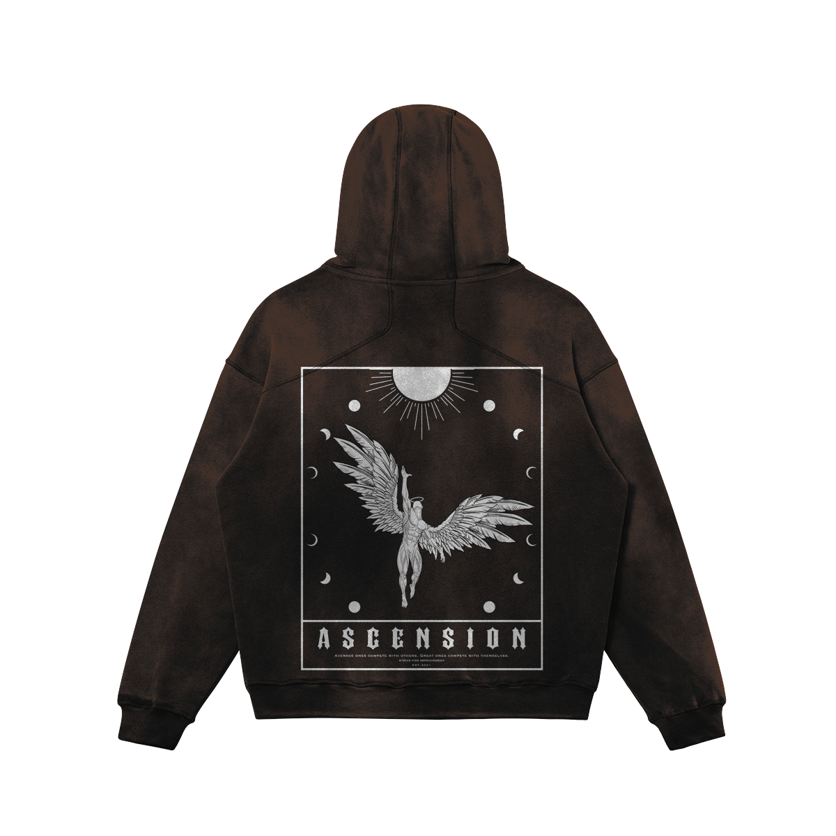 ASCENSION "PREMIUM" SUN FADED HOODIE ( OVERSIZED )